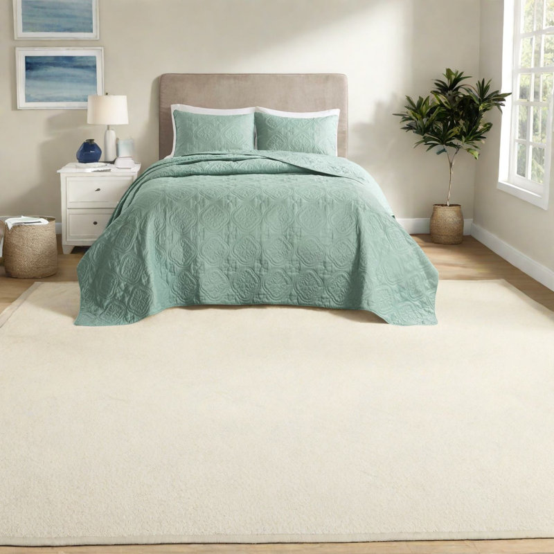 Ensemble de literie 3 pièces polyvalent, microfibre douce, charme de chambre à coucher moderne
