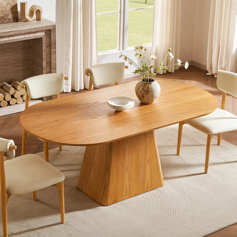 Table de salle à manger Hernest, 30" H x 72" W x 39" D, Natural Wood