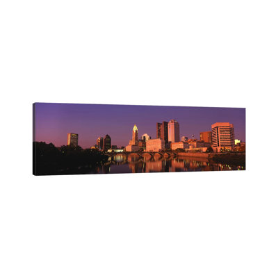 Buildings At The Waterfront, Columbus, Ohio, USA - Wrapped Canvas Panoramic Print