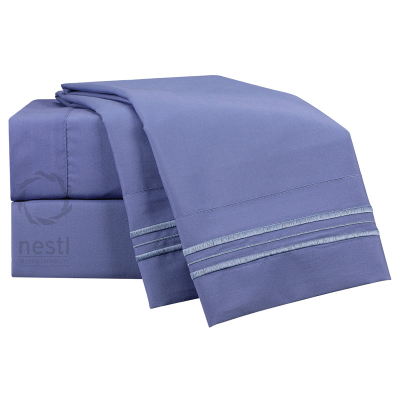 Striped Sheet Set, Cal.King Sheet Set + 1 Fitted Sheet + 1 Pillowcase