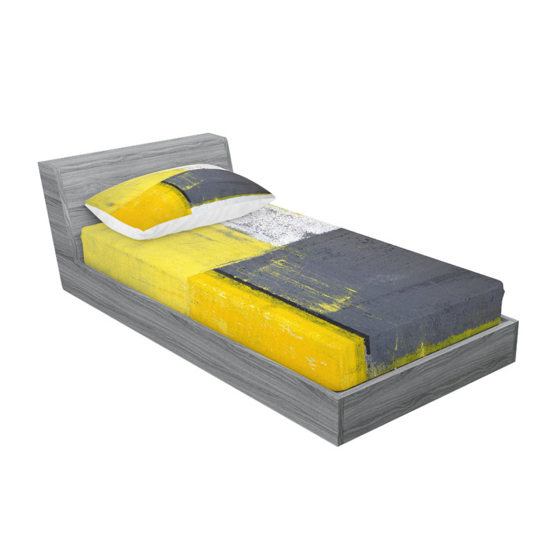 Drap-housse et coussin décoratif Ambesonne, Ensemble de draps pour lit simple TG + 3 articles 