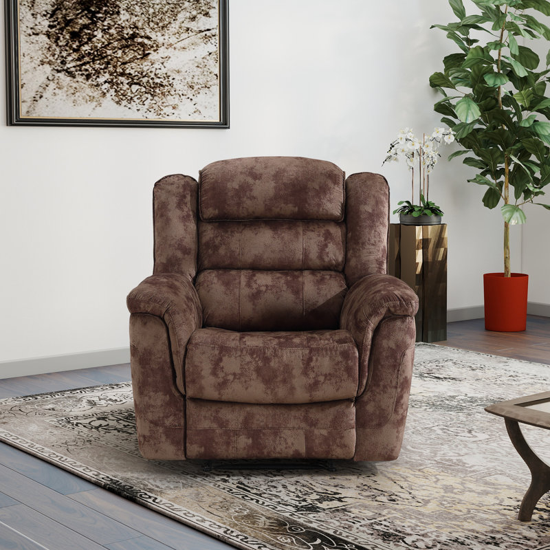 Fauteuil inclinable standard standard en microfibre respirante 38,6 po Sidh, Brun