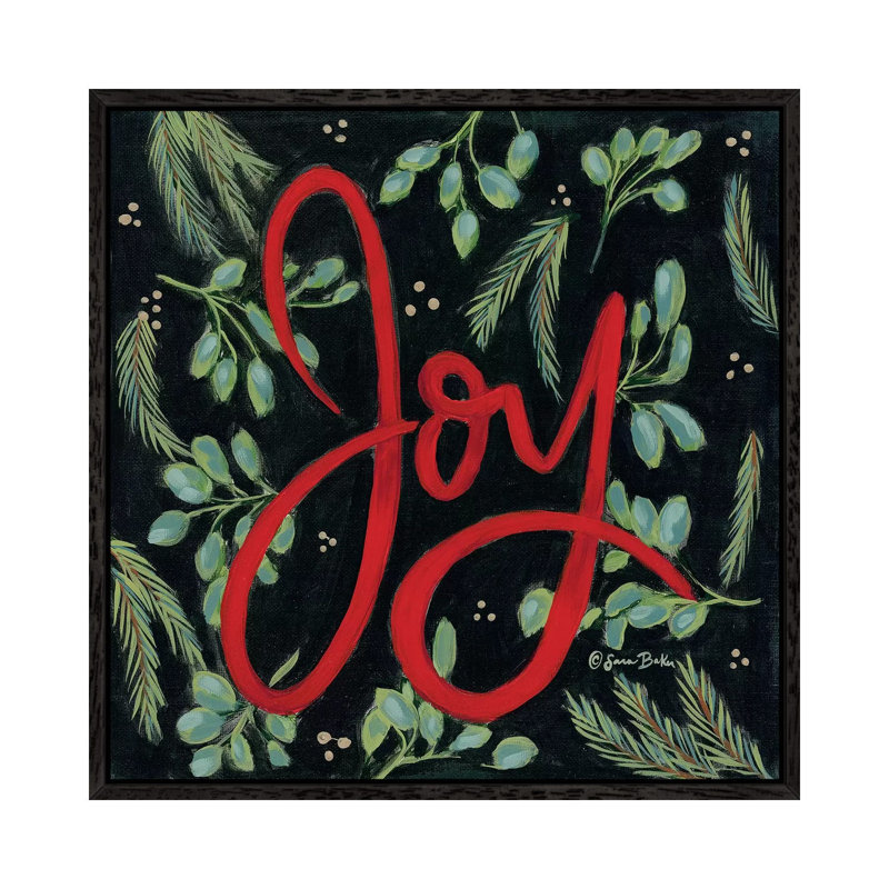 Spruced Up Joy by Sara Baker - Gallery-Wrapped Canvas Giclée on Canvas, Black Framed, 66.04 cm H x 66.04 cm W