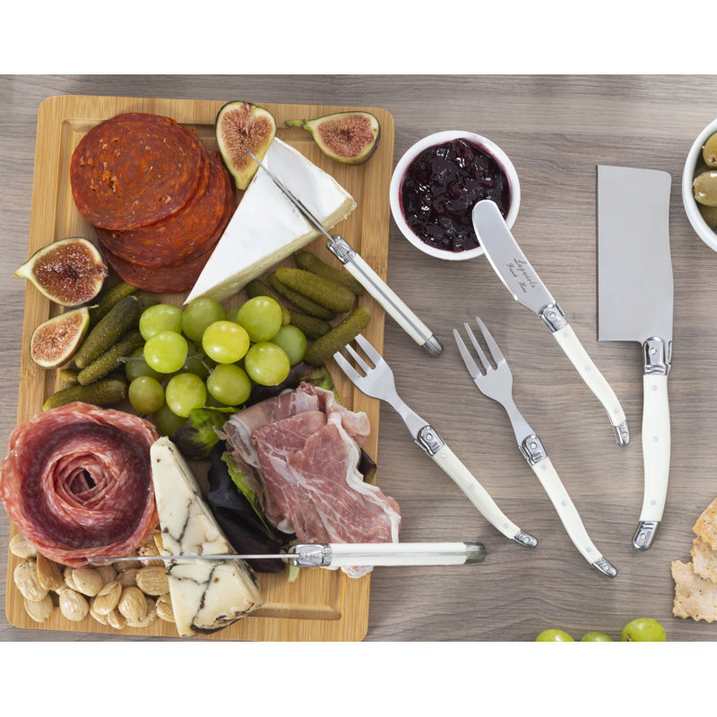 Ensemble de charcuterie 11 pièces avec poignées ivoire French Home Laguiole Ultimate