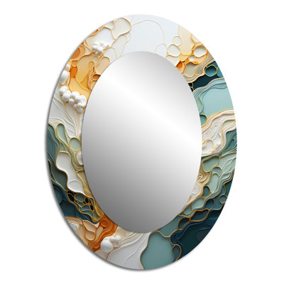 Miroir mural orange minimaliste orange