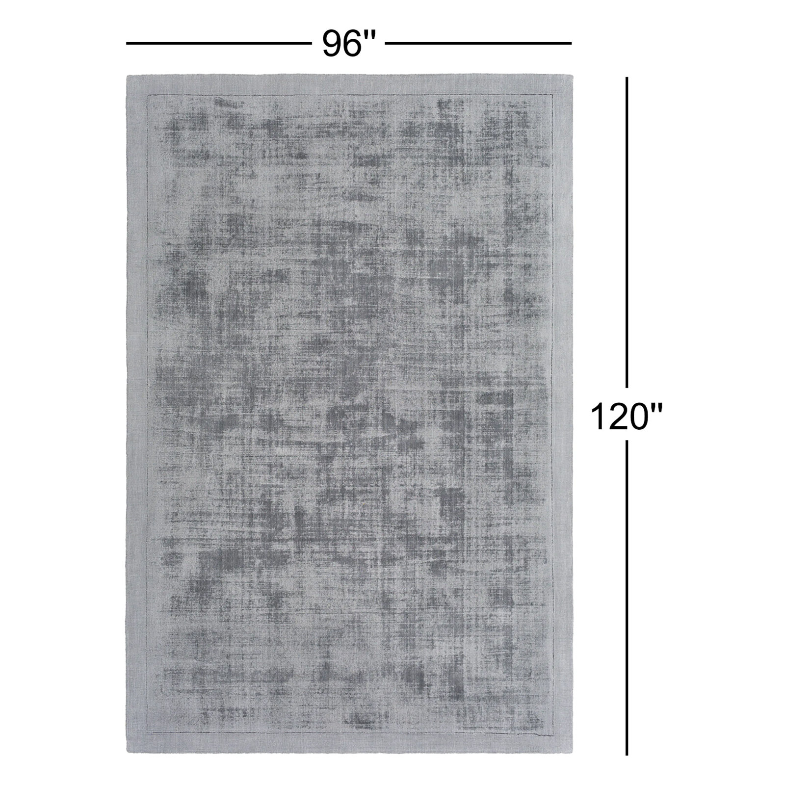 Mckinley Handmade Viscose Gray Rug, Rectangle 8' x 10'