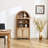 63” Tall Arch Bookcase With Adjustable Shelves-61519881