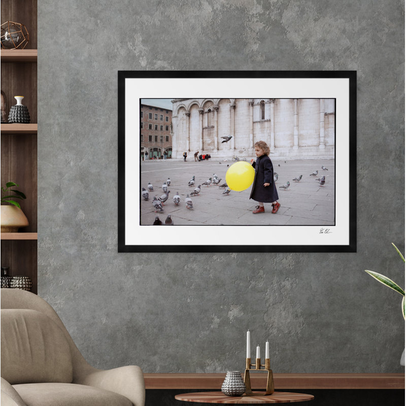 Yellow Balloon Print by Tim Klein