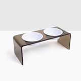 Acrylic Double Bowl Elevated Pet Feeder