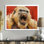 Beige rouge frénésie Bigfoot - impression d'art mural Bigfoot