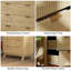 Commode pour chambre à coucher avec 4 tiroirs, commode avec poignées dorées et 4 pieds en bois HOMcom