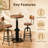 Gatti 2 - Person Pine Solid Wood Top Four Leg Base Dining Set-122664962