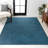 Asalah Solid Low-Pile Turquoise Rug-472276949