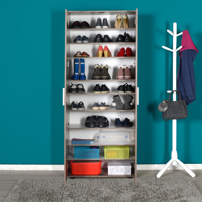 20 Pair Shoe Storage Cabinet, Latte