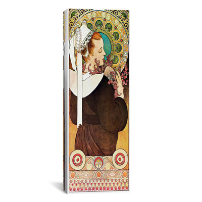 «Heather, c.1901» par Alphonse Mucha, reproduction d'art graphique sur toile