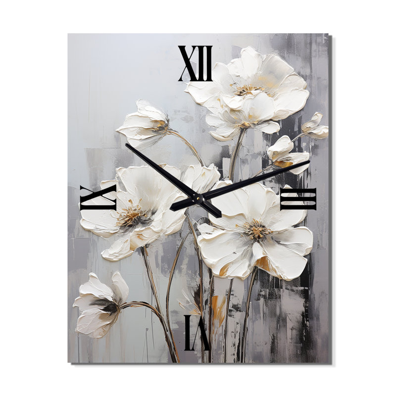 Buttercups Fields On Grey V - Buttercups Wall Clock, Small