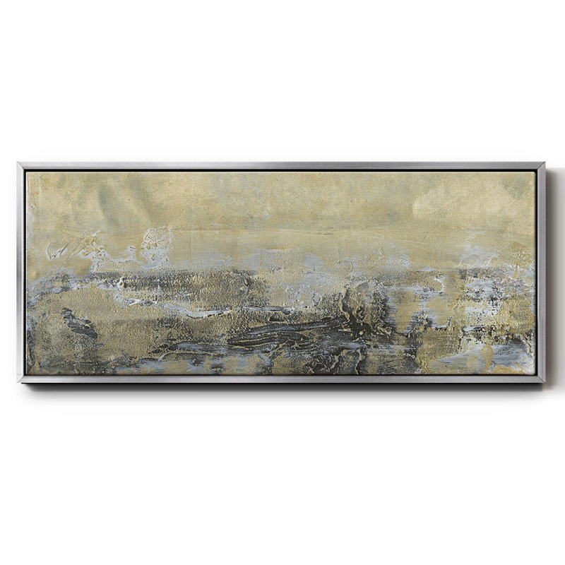 Gold Horizon I - toile encadrée, H 20 po x l 50 po
