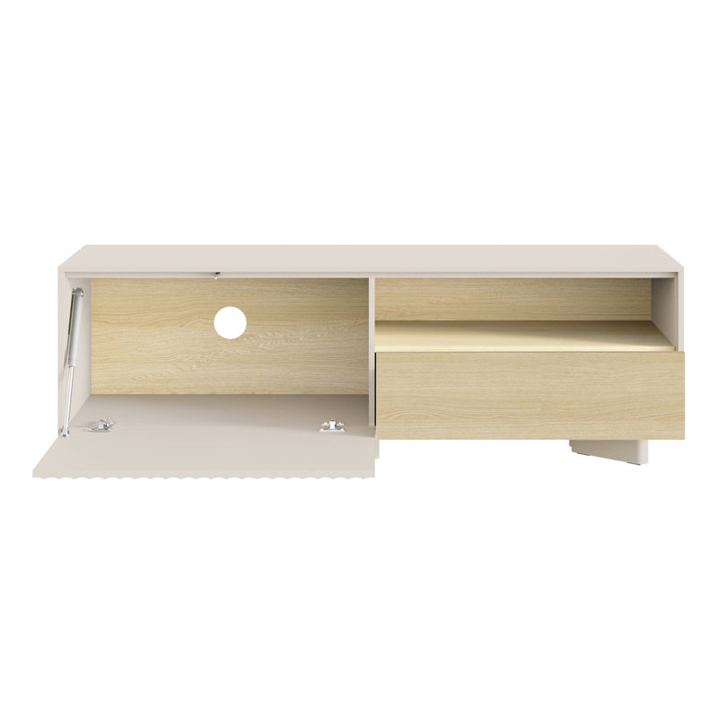 Unfinished TV Stand, 140, Fluted Front