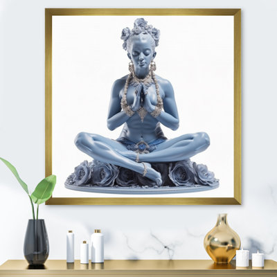 «Blue Yogini Elegant Grace Elevating Spirit» sur impression sur toile