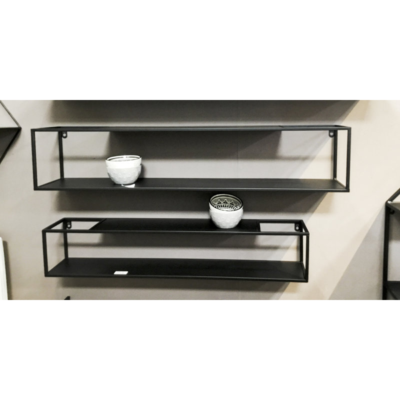 Georgeanne 2 Piece Metal Floating Shelf