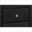Table de chevet transitionnelle en similicuir noir avec 2 tiroirs - sans assemblage-1263319108