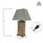 Hetrick 24" Natural Slate Outdoor Table Lamp with Grey Shade