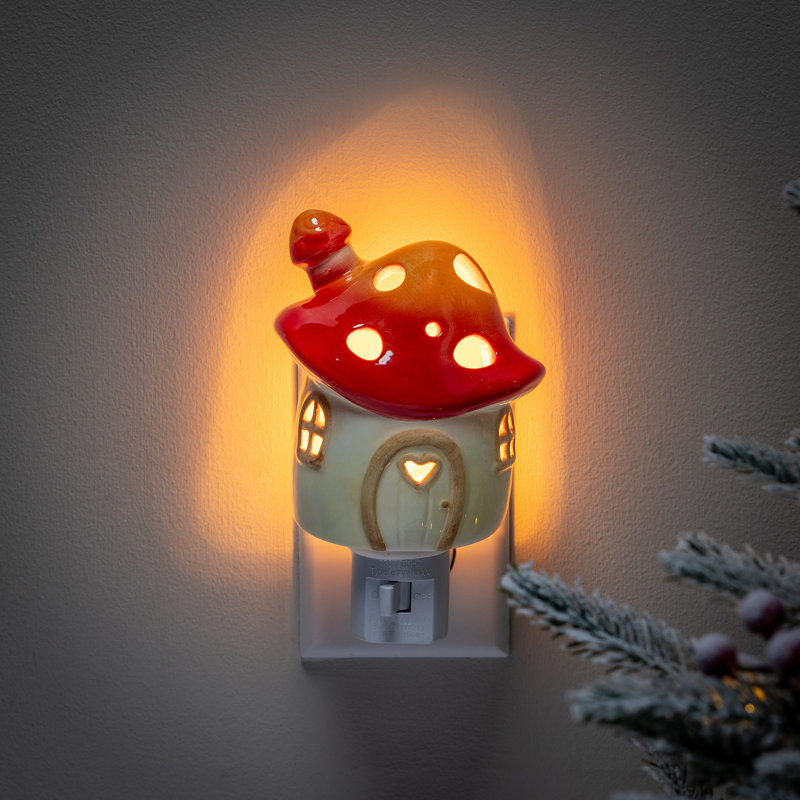 Ceramic Mushroom House  Nightlight