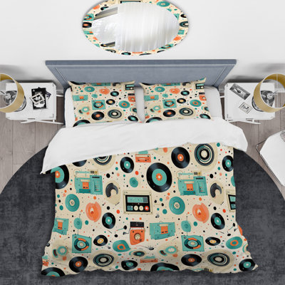 Ensemble de housse de couette Turntables Boom Boxes Spots III