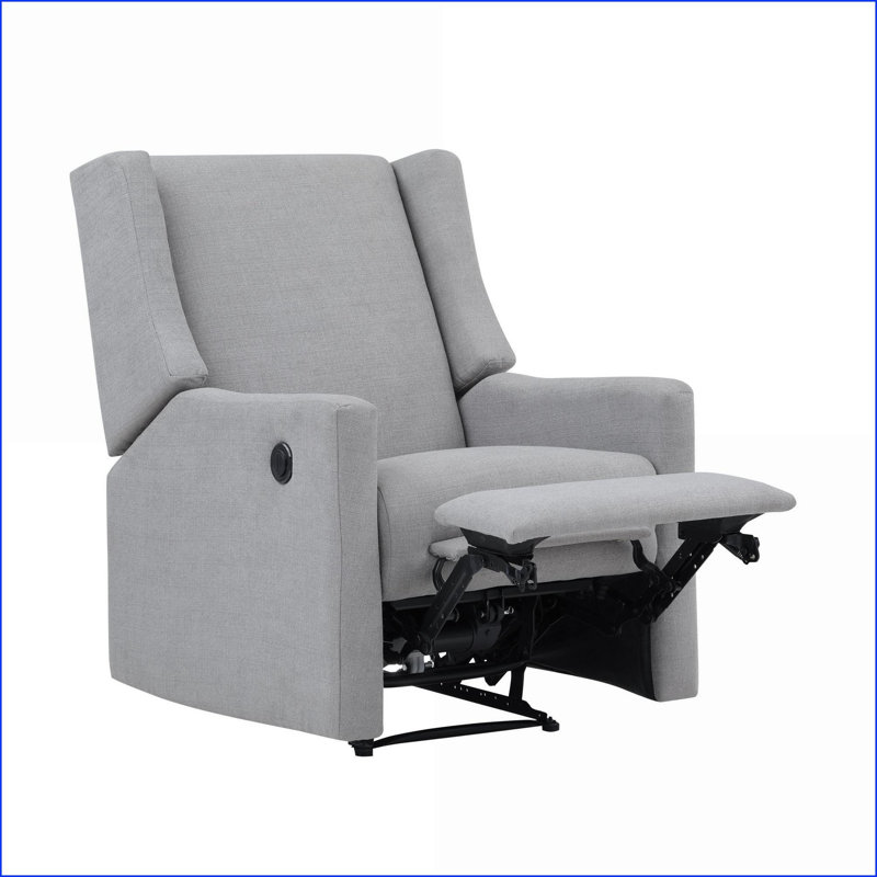 Fauteuils inclinables, fauteuil inclinable électrique à oreilles contemporain - Tissu gris huître | Gris clair | Polyester