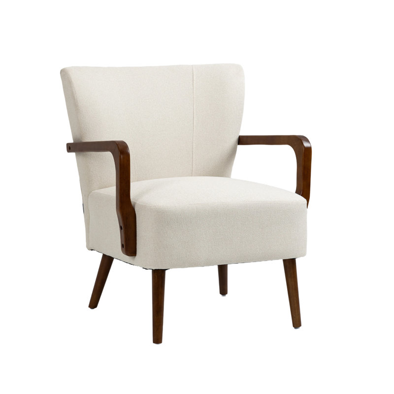 Fauteuil de 26,38 po de large Kardelen, Lin beige