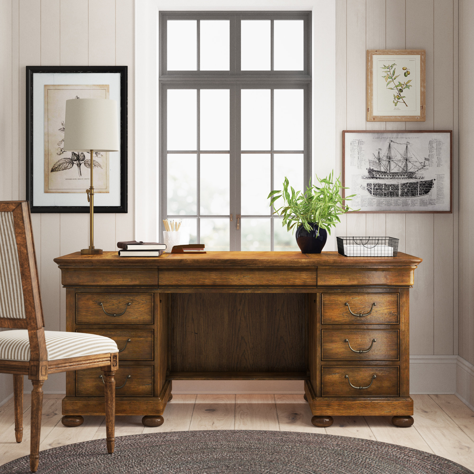 Archivist Executive Desk, Soft Casual Pecan