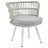 Monaco Traditional 2-Person Patio Conversation Set with Polyester Cushions and Table in Gray and White-1849877770