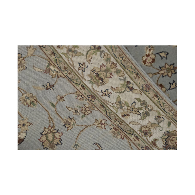 Crown Wool Oriental Area Rug in Blue/Camel