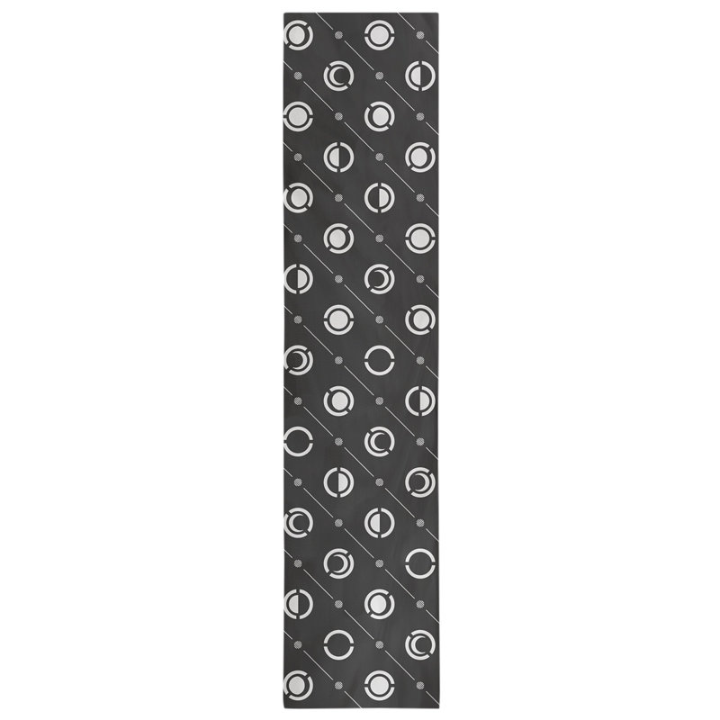 Chemin de table Classic Moon Phases, 16 po x 72 po, Noir / blanc