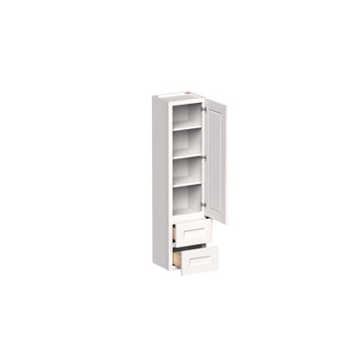 Armoire à comptoir en lin de style Shaker de DL Cabinetry (prête à assembler) l 15 po x H 60 po x P 12 po