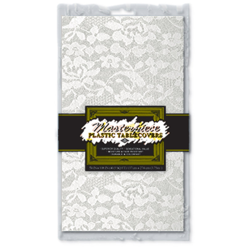 Nappe rectangulaire en plastique en dentelle