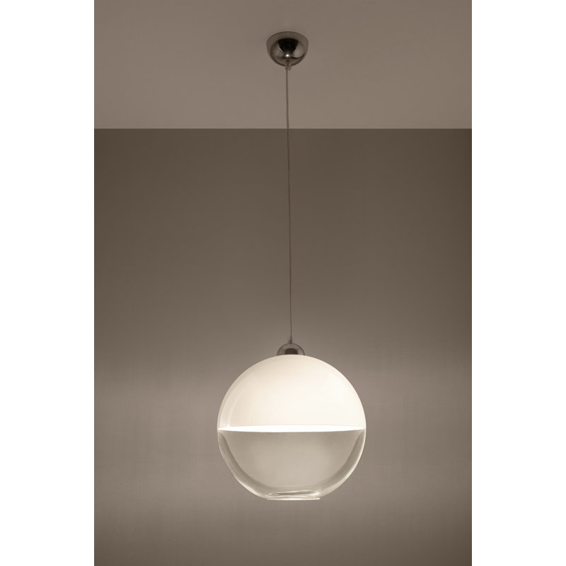 Gino 1 - Light Silver Sphere Pendant, Grey