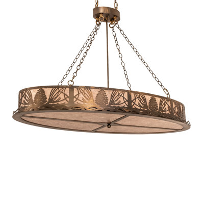 Lustre tambour unique à 8 lumières Mountain Pine