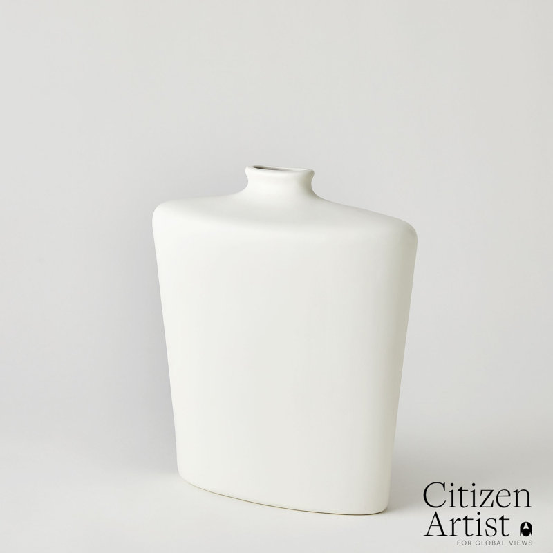 Terzo Handmade Ceramic Table Vase, 13.5" H x 12" W x 4.5" D
