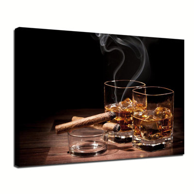 Whisky et cigare, art mural