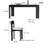 Modern simple black dining table sets.-104978780
