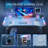 47 Inch LED Gaming Desk with RGB Lights, Large Computer Desk with Cup Holder, Headphone Hook & Mouse Pad, Modern Ergonomic PC Table for Home Office Gaming Setup, White-376461438