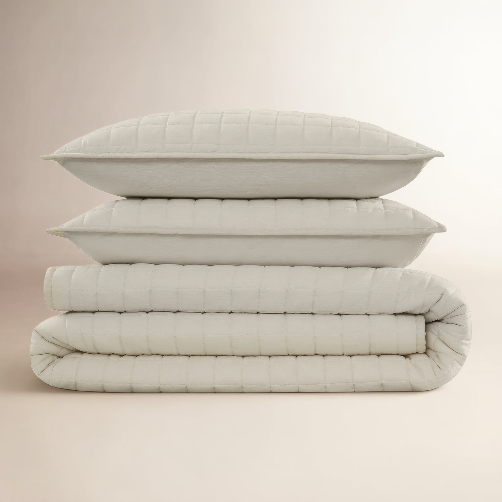 Nena Bedding, King + 2 King Shams, Natural