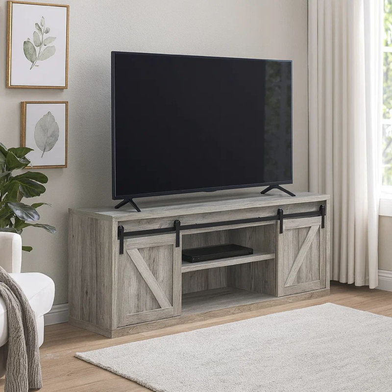 Chenut Unfinished TV Stand for TVs up to 75", Grey Driftwood