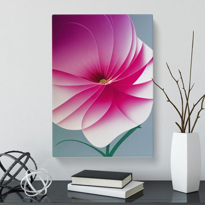 Carnation Flower Suprematism - Wrapped Canvas