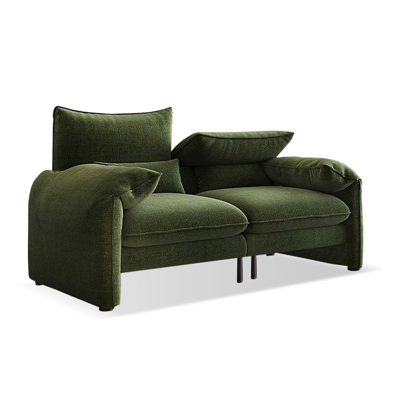 Green Chenille Modular Sofa cushion Loveseat