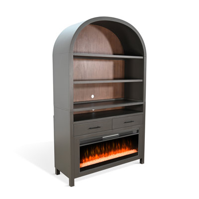 84" H x 51.5" W Arch Bookcase with Heater Insert