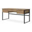 Bureau à domicile Tey, 3 tiroirs de rangement, bois brun clair, plateau de 67 po