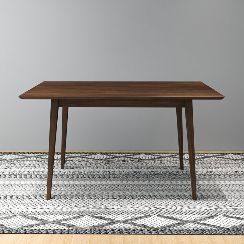 Hiers Solid Wood Dining Table, Walnut, Small