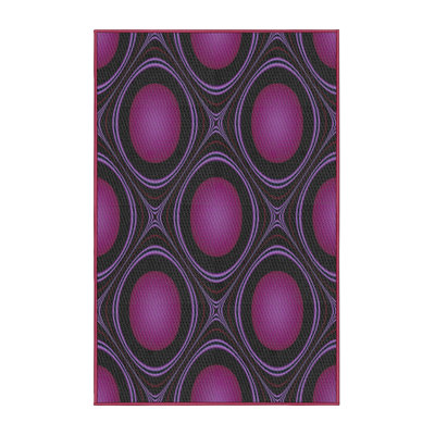 Tapis de zone rose à motif